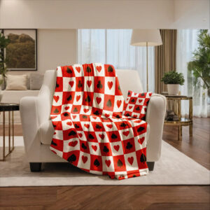 50×60 Valentines Red Throw Blanket For Couch