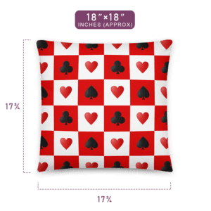 18″x18″ Valentines Red Throw Pillow
